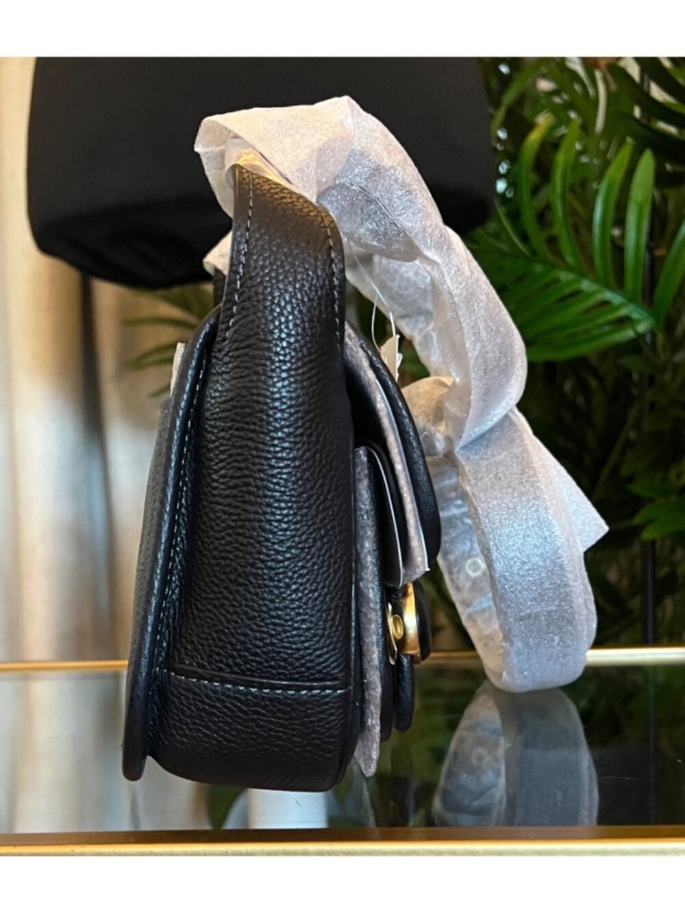 AUTHENTIC COACH BLACK LEATHER TABBY MESSENGER HANDBAG - NEW WITH TAGS - Picture 5 of 10
